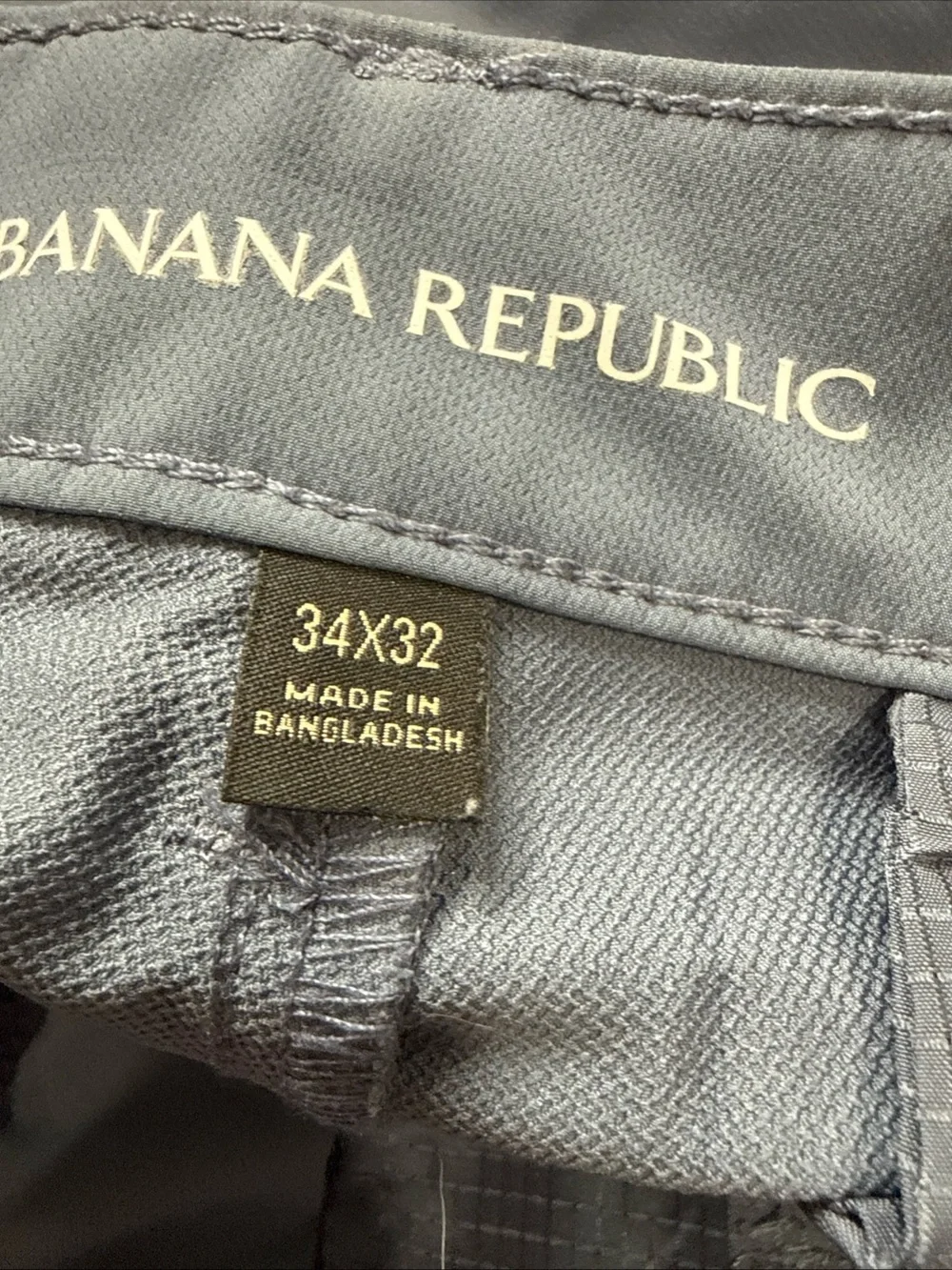 Banana Republic Mens Flat Front Performance Pants Blue 34x32 A040826